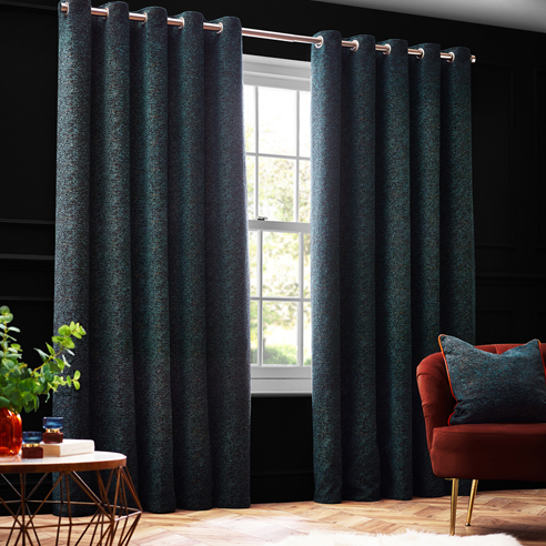 Galaxy Eyelet, Emerald - Ready Made Curtains - Image 3